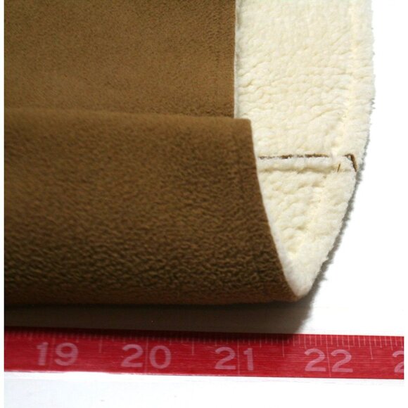 Ralph Lauren Traditional Clothing Womens L Faux Suede Sherpa Lined Hoodie Vest - Picture 7 of 7